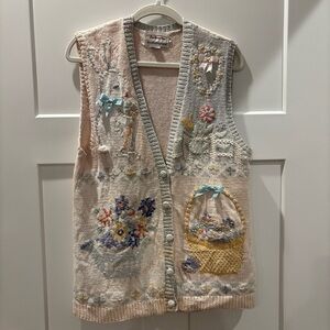 Talbots Vintage Easter Vest